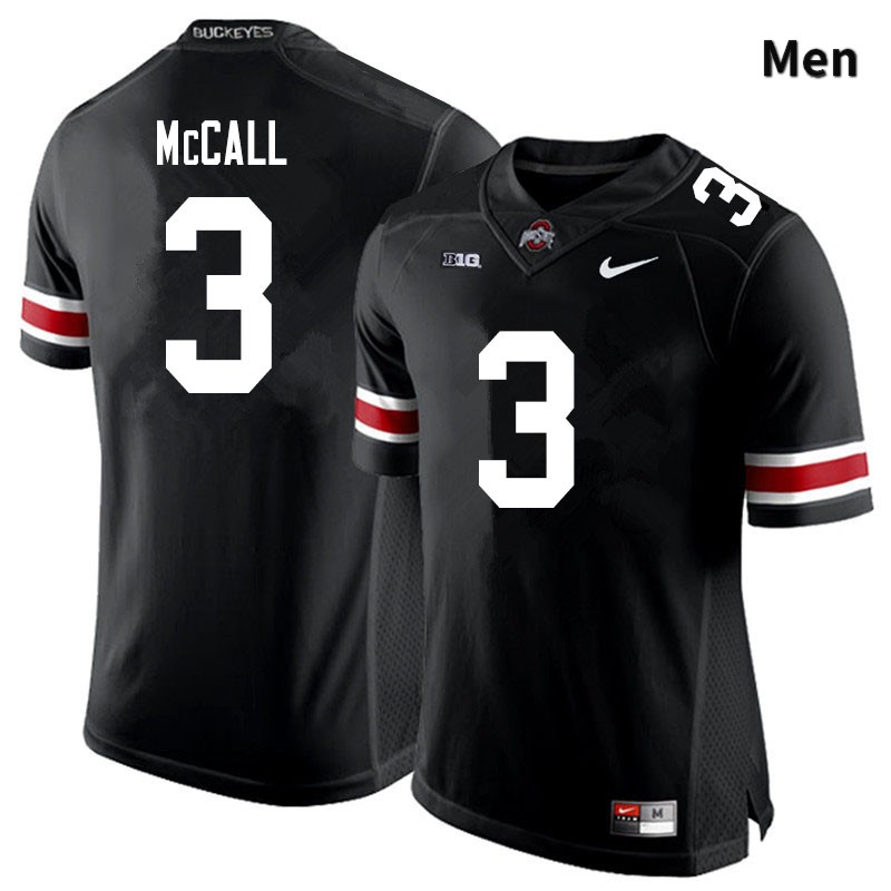 Ohio State Buckeyes Demario McCall Men's #3 Black Authentic Stitched College Football Jersey